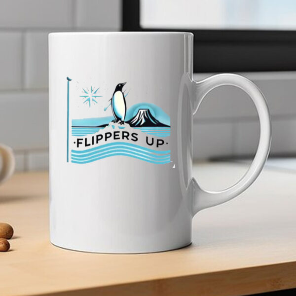 Penguins Flippers Up-Funny Tariffs Anti Trump Mug