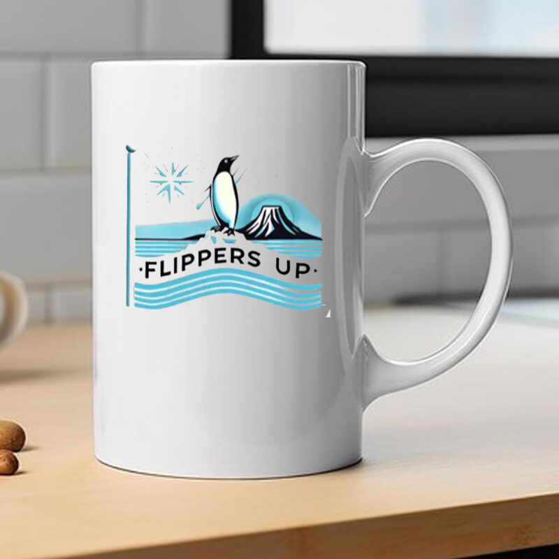 Penguins Flippers Up-Funny Tariffs Anti Trump Mug