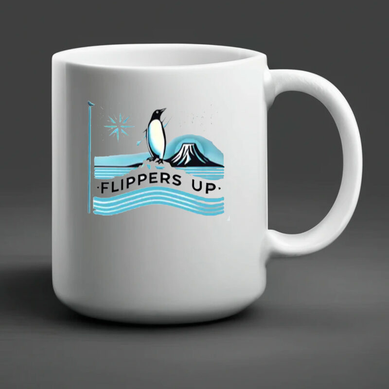 Penguins Flippers Up-Funny Tariffs Anti Trump Mug